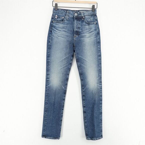 AG Alexxis Slim‎ Jeans Womens 24R Blue High Rise Vintage Button Fly Stretch - Picture 1 of 9